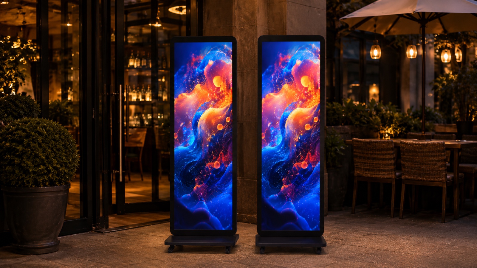 ledtrio kültéri gurulós led poszter 64 × 192 cm LEDTRIO kültéri gurulós LED poszter 64 × 192 cm
